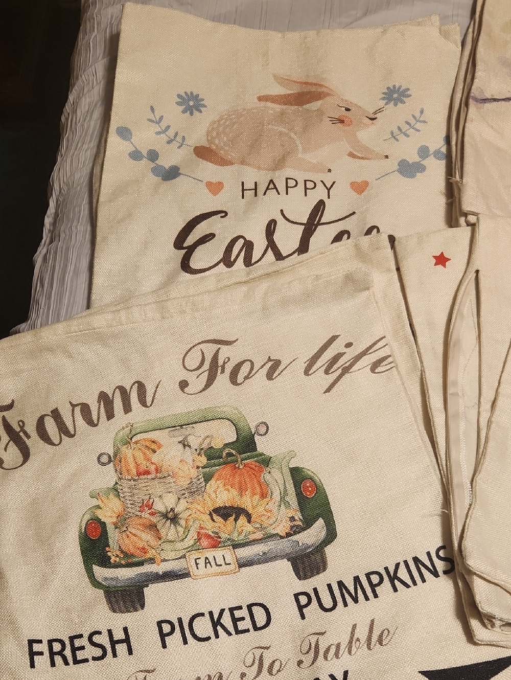 Six Sets Of Seasonal Decorative Pillow Covers.